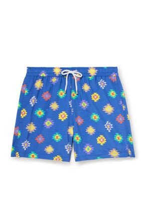 Drake's Kelim Straight-Leg Mid-Length Printed Swim Shorts