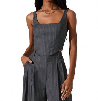 Astr Nivia Top In Fossil Grey