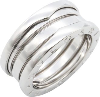 Bulgari Silver White Gold (18K) Band Ring (Pre-Owned)