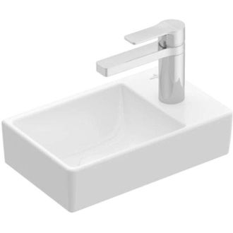 Villeroy & Boch Avento - Lavamanos 36x22 Cm, Sin Rebosadero, 1 Orificio Para El Grifo A La Derecha, Blanco Alpino 43003l01