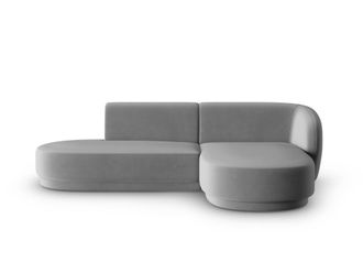 CXL by Christian Lacroix Sof&aacute; esquinero modular derecho 4 plazas de terciopelo gris