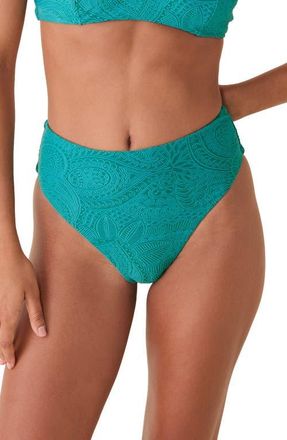 Andie Swim The 90s High Waist Bikini Bottoms in Oasis at Nordstrom, Size X-Small