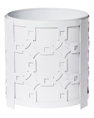 Two's Company Laser Fretwork Round Metal Planter