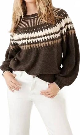 Karen Kane Jacquard Sweater In Multi