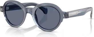 Moncler Blauwe Transparante Zonnebril - unisex - Zonnebrillen - Grijs - 47 MM - Accessoires