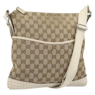 Gucci Pre-owned Cross Body Bags, female, Beige, Size: ONE SIZE Pre-owned Vintage Cross Body Bag