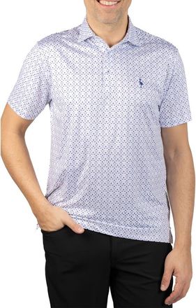 Tailorbyrd Golf Clubs Print Performance Polo in White at Nordstrom Rack, Size X-Large