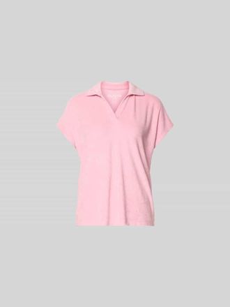 Juvia Poloshirt in Frottee-Optik in Pink, Gr&ouml;&szlig;e XS