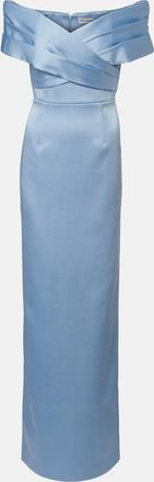 Rebecca Vallance Kai off-shoulder satin gown