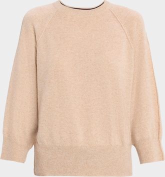 Autumn Cashmere Raglan-Sleeve Cashmere Sweater