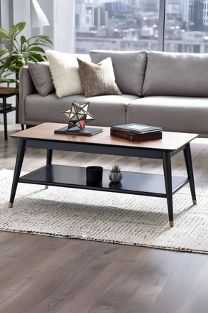 Julian Bowen Findlay Rectangular Coffee Table with Shelf in Walnut