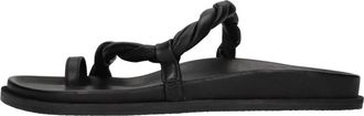 Elena Iachi M56 Mule - Dames - Slippers - Zwart - 39 EU - Leer - Schoenen
