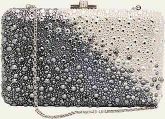 Judith Leiber Slim Slide Ombre Crystal Clutch Bag