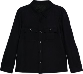 Tom Ford Button-Down Flap-Pocket Shirt Jacket - Mens - Cotton/Silk/Wool/Cupro