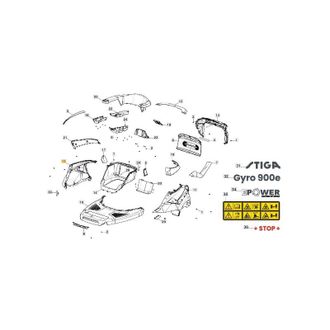 STIGA Sports Funda De Asiento Derecho Para Modelos De Tractor Original Stiga 337110413/0