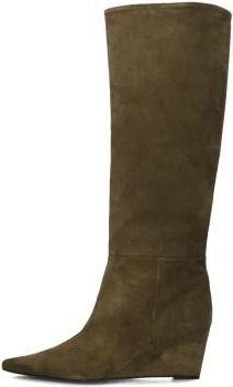 Zinda Schoenen, Dames, Groen, 42 EU, Su&egrave;de, Hoge laarzen 3604