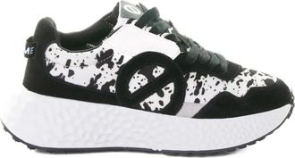 No Name animal-print lace-up sneakers - White