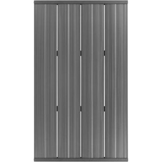 Beliani Beliani - Moderno pavimento doccia da giardino allaperto nero pvc grigio scuro Sillustani