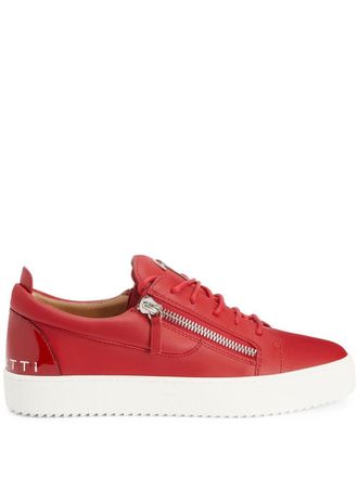 Giuseppe Zanotti Sneakers Frankie con doppia zip - Rosso