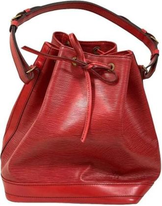 Louis Vuitton Tweedehands leren Louis Vuitton tassen - Dames - Vintage Tas - Rood - ONE Size - Vintage