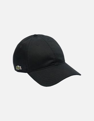 Lacoste Mens Lacoste Cotton Twill Baseball Cap Black - Size: ONE size