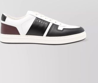 Hogan leather sneakers perforated toebox