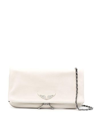 Zadig&Voltaire Clutch Rock in pelle - Bianco