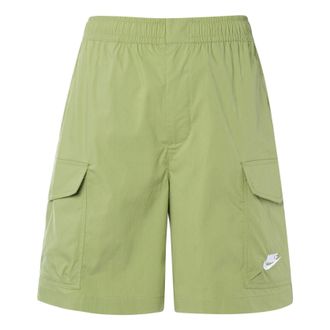 Nike FW22 Solid Color Logo Embroidered Cargo Shorts Green DM6834-334