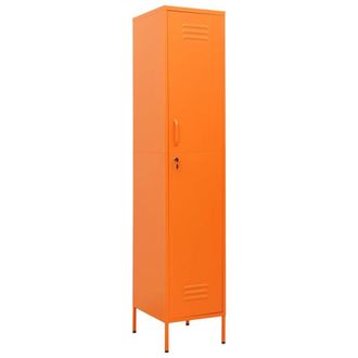Berkfield Home Locker Cabinet Orange 35x46x180 cm Steel | Size: 35 x 46 x 180 cm