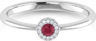 Sabrina Designs 14K 0.12 Ct. Tw. Diamond & Ruby Ring