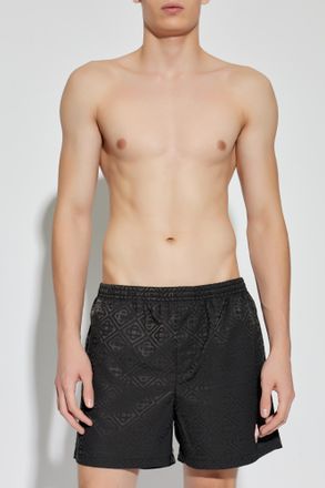 Casablanca Monogram Swim Shorts, Mens, Black