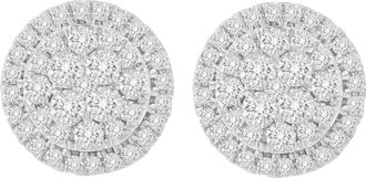 House of Brilliance 10K Yellow Gold Round Cut Diamond Earrings