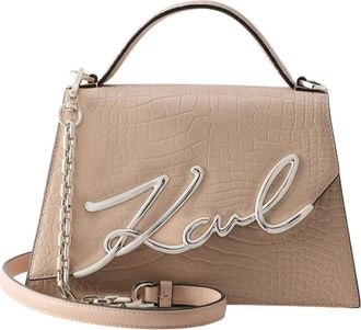 Karl Lagerfeld K/Signature 2.0 Shoulder Bag - female - Karl Lagerfeld - Handbags - Pink - ONE SIZE - Bags