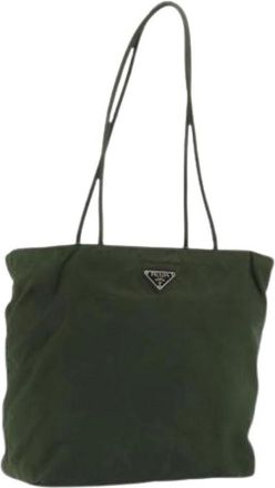 Prada Pre-owned Tote Bags, female, Green, Size: ONE SIZE Pre-owned Vintage Tote Bag