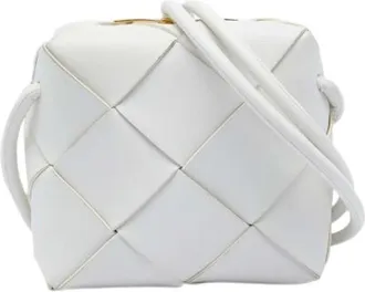 Bottega Veneta Pre-owned Camera Bag - Dames - Vintage Mini Tas - Wit - ONE Size - Leer - Vintage
