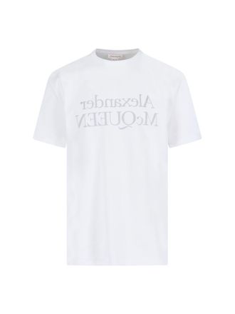 Alexander McQueen Reflective Logo Printed T-shirt