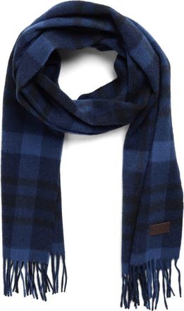 Hickey Freeman Cashmere Plaid Scarf in Navy at Nordstrom Rack