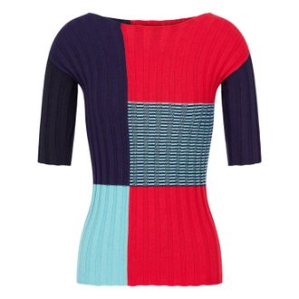 Emporio Armani Dames/dames Sweatshirt (Rood/Blauw)