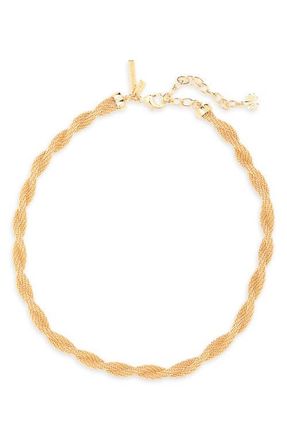 Lele Sadoughi Serpentine Mesh Necklace in Gold at Nordstrom