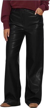 Notre-V Nv-Irena Wijde Broek - Dames - Wijde Broeken - Zwart - 2XL - Broeken