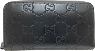 Gucci Black Rubber Long Wallet (Bi-Fold) (Pre-Owned)