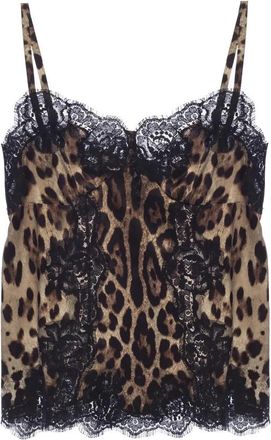 Dolce & Gabbana Mouwloos topje - Dames - Tops zonder mouwen - Bruin - M - Tops