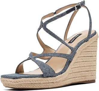 Nine West Adriane Womens Dress Sandals Blue Denim : 8.5 M, Synthetic