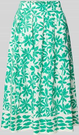 robe l&eacute;g&egrave;re Faltenrock im Allover-Look mit elastischem Bund in Gruen, Gr&ouml;&szlig;e 34