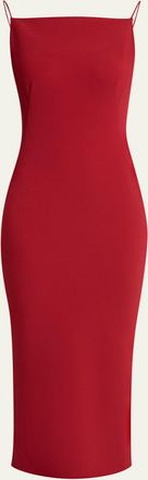 Givenchy Square-Neck Sleeveless Midi Dress