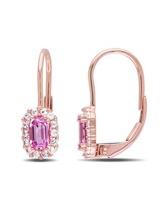 Rina Limor 10K Rose Gold 0.98 Ct. Tw. Diamond & Pink Earrings