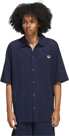 adidas Overhemden, Heren, Blauw, 2Xl, Schiettop voor Sportliefhebbers