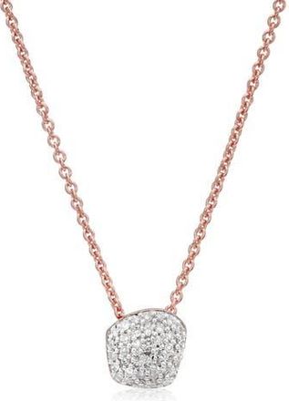 Monica Vinader Nura Mini Nugget Pendant Necklace in Rose Gold/diamond at Nordstrom Rack