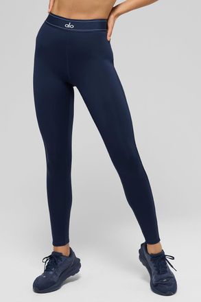 Alo | Airlift High-Waist Suit Up Legging in Navy/Navy Blue, Size: Medium