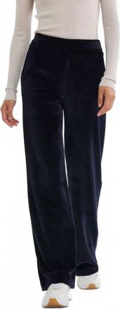 Majestic Filatures Velour Wide Leg Pant In Marine